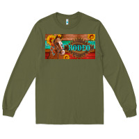 Army Green aztec horse cactus and sunflowers license plate template Long Sleeve Tee - Artiststas