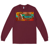 Burgundy aztec horse cactus and sunflowers license plate template Long Sleeve Tee - Artiststas