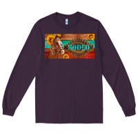 Plum aztec horse cactus and sunflowers license plate template Long Sleeve Tee - Artiststas