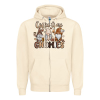 Sandshell coffee time gnomies Zipper Hoodie - MaliasSmallBusiness