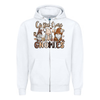 White coffee time gnomies Zipper Hoodie - MaliasSmallBusiness