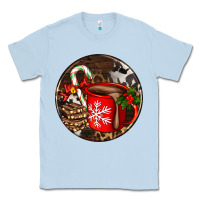 Dusty Blue Christmas hot chocolate and chocolate Classic Tee - AdoDesignShop