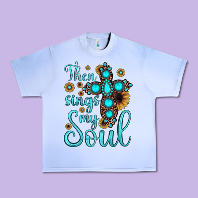 Then Sings My Soul Cross Urban Heavy Tee Designed By Jahusdesignshop
