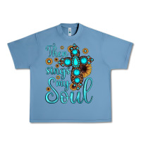 Pebble Blue then sings my soul cross Urban Heavy Tee - JahusDesignShop