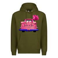 Army Green Loads Of Love Valentine's Day Truck Premium Hoodie - Bettercallsaul