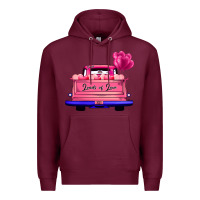Burgundy Loads Of Love Valentine's Day Truck Premium Hoodie - Bettercallsaul