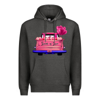 Charcoal Heather Loads Of Love Valentine's Day Truck Premium Hoodie - Bettercallsaul
