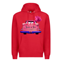 Red Loads Of Love Valentine's Day Truck Premium Hoodie - Bettercallsaul