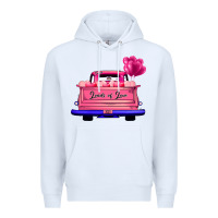 White Loads Of Love Valentine's Day Truck Premium Hoodie - Bettercallsaul