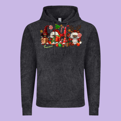 Christmas Afro Gnomies Vintage Hoodie Designed By Fadigitalartstudio