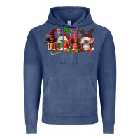Vintage Denim christmas afro gnomies Vintage Hoodie - FaDigitalArtStudio