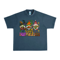 Midnight Navy happy hallothanksmas gnomes Urban Heavy Tee - AdoDesignShop
