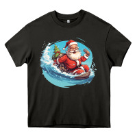 Asphalt surf happy santa Heavy Core Tee - Unal Design