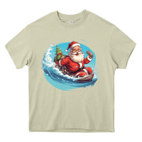Mossy surf happy santa Heavy Core Tee - Unal Design