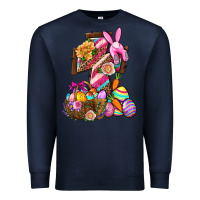 Navy He Is Risen Premium Sweatshirt - BundleAndBundleShop