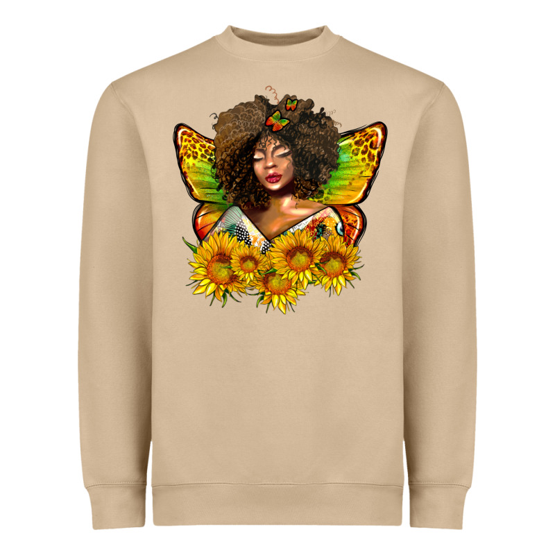 Butterfly Afro Woman Juneteenth Heavyweight Sweatshirt by AdoDesignShop | Teevron