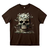 Chocolate Brown bad money Heavy Core Tee - Unal Design