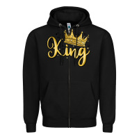 Black king Zipper Hoodie - MaliasSmallBusiness