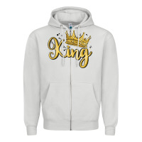 Dove Grey king Zipper Hoodie - MaliasSmallBusiness