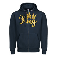 Navy king Zipper Hoodie - MaliasSmallBusiness