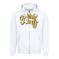 White king Zipper Hoodie - MaliasSmallBusiness