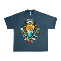 Midnight Navy cowhide leopard bull skull aztec Urban Heavy Tee - JahusDesignShop