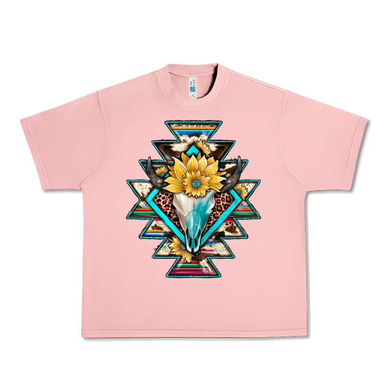 Cowhide Leopard Bull Skull Aztec Urban Heavy Tee by JahusDesignShop | Teevron