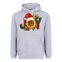 Heather Grey joy christmas with sunflower bbs Heavyweight Hoodie - BundleAndBundleShop