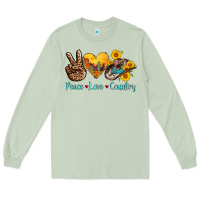 Matcha peace love country cowhide cowboy hat Long Sleeve Tee - AdoDesignShop