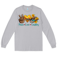 Moon Dust peace love country cowhide cowboy hat Long Sleeve Tee - AdoDesignShop
