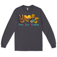 Smoke peace love country cowhide cowboy hat Long Sleeve Tee - AdoDesignShop