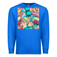 True Royal hand cream and nail tools with serape and glitter seamless pattern bbs Premium Sweatshirt - BundleAndBundleShop