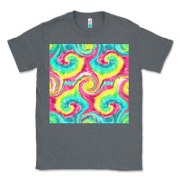 Charcoal Heather Tie Dye Seamless Pattern Classic Tee - BundleAndBundleShop