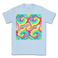 Dusty Blue Tie Dye Seamless Pattern Classic Tee - BundleAndBundleShop