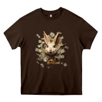 Chocolate Brown bad rabbit Heavy Core Tee - Unal Design