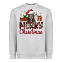 Heather Grey merry christmas pitbull Heavyweight Sweatshirt - JahusDesignShop