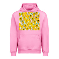 Fuchsia Pink retro smiley faces Urban Hoodie - TumblerDesignByShophia