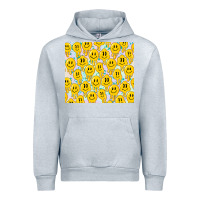 Heather Grey retro smiley faces Urban Hoodie - TumblerDesignByShophia