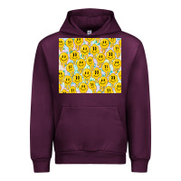 Mauve Wine retro smiley faces Urban Hoodie - TumblerDesignByShophia