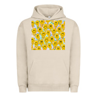 Pigment French Oak retro smiley faces Urban Hoodie - TumblerDesignByShophia