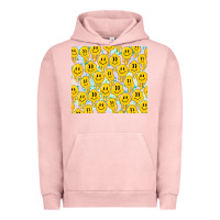 Pigment Salmon retro smiley faces Urban Hoodie - TumblerDesignByShophia