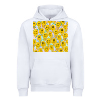 White retro smiley faces Urban Hoodie - TumblerDesignByShophia