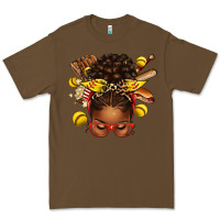 Cacao softball afro messy bun Premium Tee - texasbilliewilder