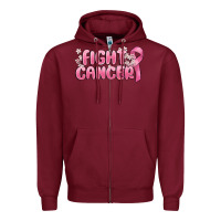 Burgundy nobody fights alone Zipper Hoodie - MaliasSmallBusiness