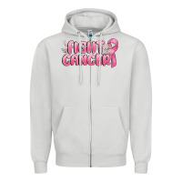 Dove Grey nobody fights alone Zipper Hoodie - MaliasSmallBusiness