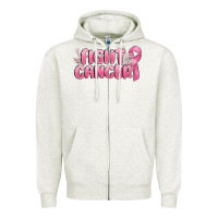 Oatmeal Heather nobody fights alone Zipper Hoodie - MaliasSmallBusiness