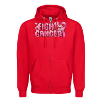 Red nobody fights alone Zipper Hoodie - MaliasSmallBusiness