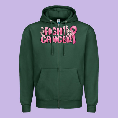 Nobody Fights Alone Zipper Hoodie Designed By Maliassmallbusiness