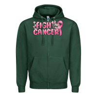 Sports Green nobody fights alone Zipper Hoodie - MaliasSmallBusiness