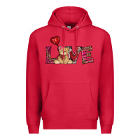 Cardinal valentine's day tedybear love Premium Hoodie - RanaPortraitStore